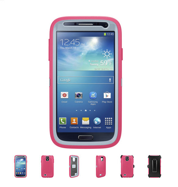 Otterbox Defender Samsung Galaxy S4-Wild Orchid (Powder Gray-Blaze Pink)